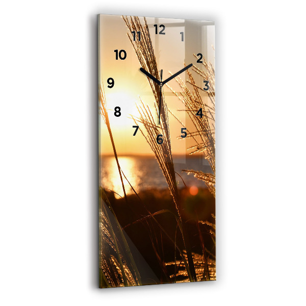 Orologio verticale in vetro Grano al sole dorato