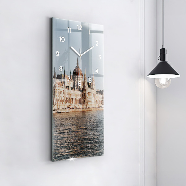 Orologio verticale in vetro Parlamento a Budapest