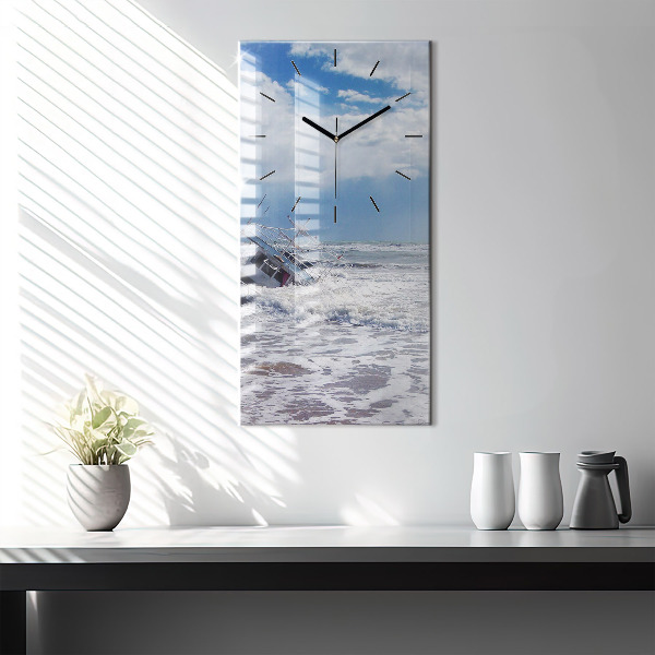 Orologio verticale in vetro Imbarcazione affondata