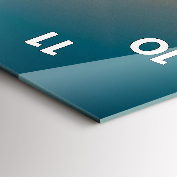 Orologio verticale in vetro Paesaggio dell'alba