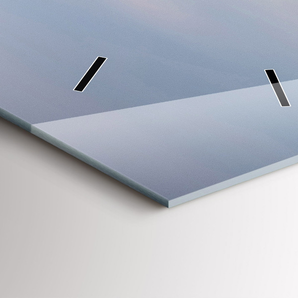 Orologio verticale in vetro Una montagna coperta di neve