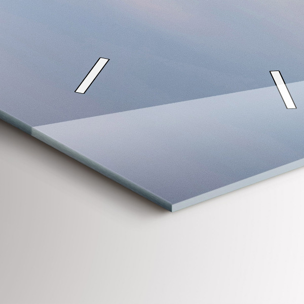 Orologio verticale in vetro Una montagna coperta di neve