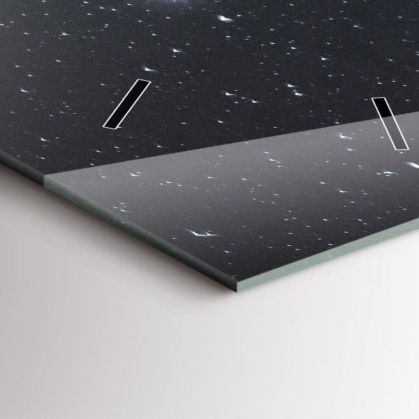 Orologio verticale in vetro Montagna sotto le stelle