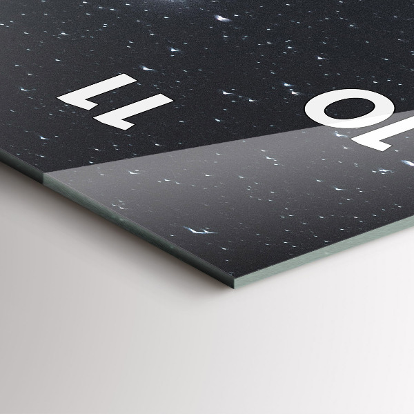 Orologio verticale in vetro Montagna sotto le stelle