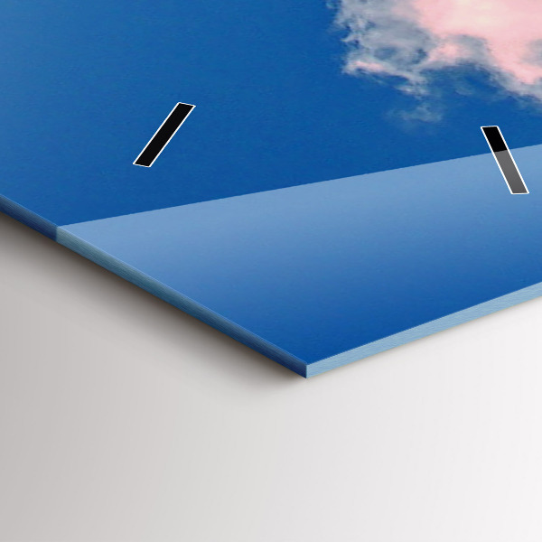 Orologio verticale in vetro Montagne sotto il cielo azzurro