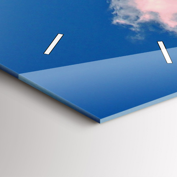 Orologio verticale in vetro Montagne sotto il cielo azzurro