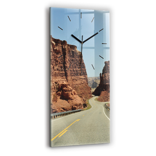 Orologio verticale in vetro Route 66 negli Stati Uniti
