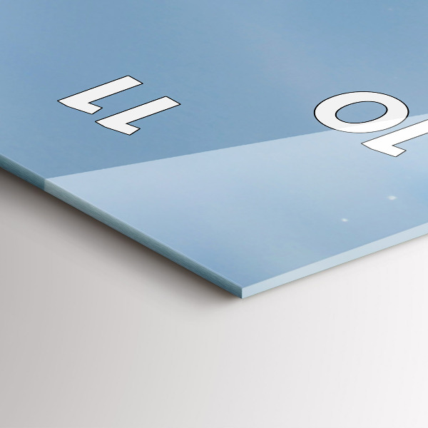 Orologio verticale in vetro Fotografia delle onde del mare