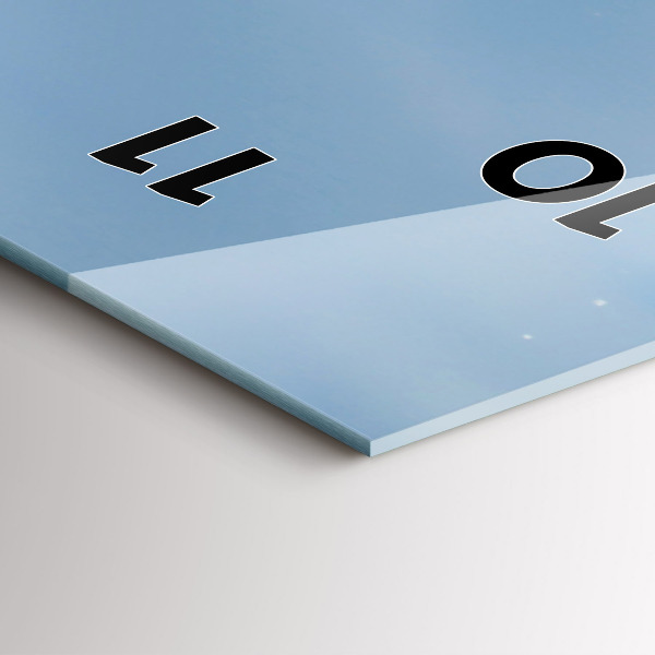 Orologio verticale in vetro Fotografia delle onde del mare