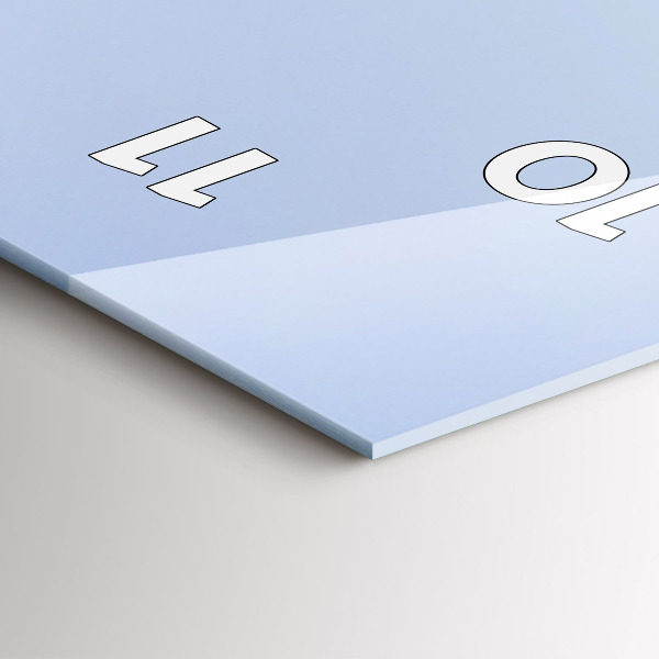 Orologio verticale in vetro Montagne in riva all'oceano