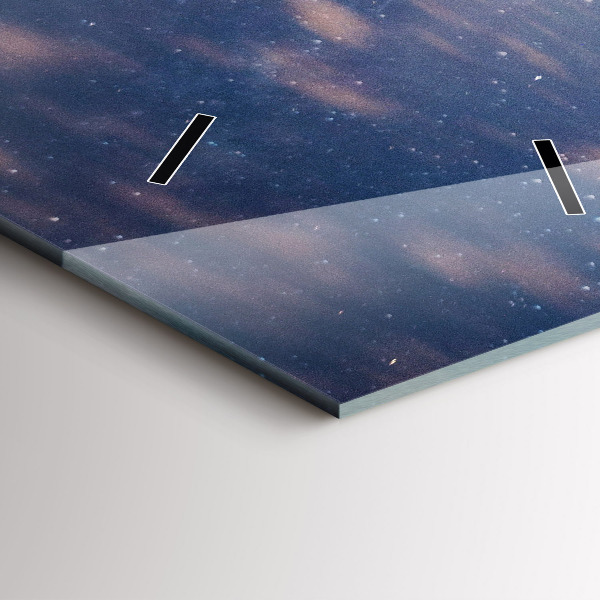 Orologio verticale in vetro Montagne al tramonto