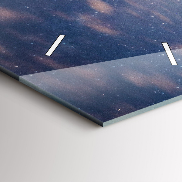 Orologio verticale in vetro Montagne al tramonto