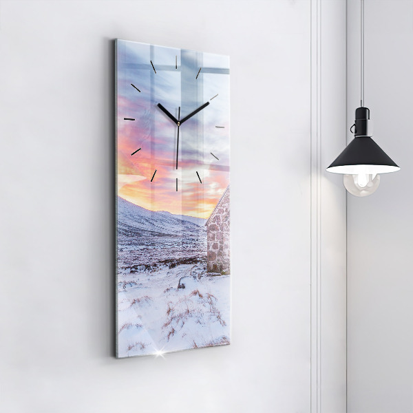 Orologio verticale in vetro Cottage in montagna