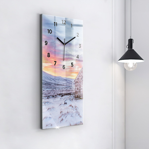 Orologio verticale in vetro Cottage in montagna
