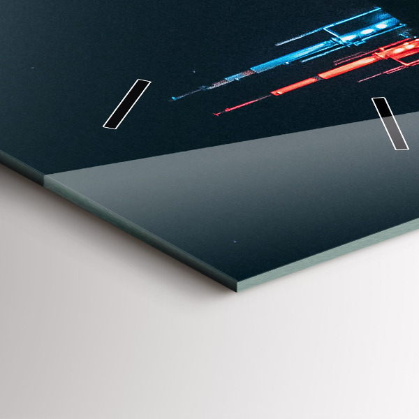 Orologio verticale in vetro Paesaggio urbano di Chicago