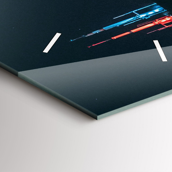 Orologio verticale in vetro Paesaggio urbano di Chicago