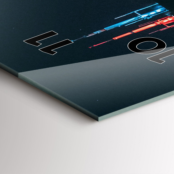 Orologio verticale in vetro Paesaggio urbano di Chicago