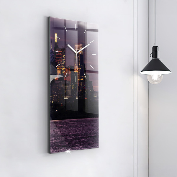 Orologio verticale in vetro Skyline della città di Filadelfia
