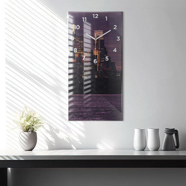 Orologio verticale in vetro Skyline della città di Filadelfia