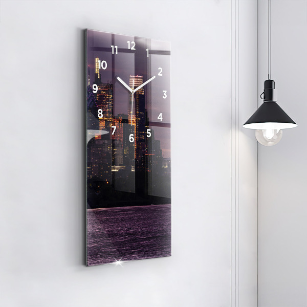 Orologio verticale in vetro Skyline della città di Filadelfia