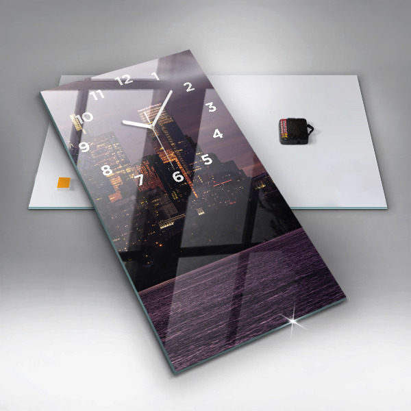 Orologio verticale in vetro Skyline della città di Filadelfia