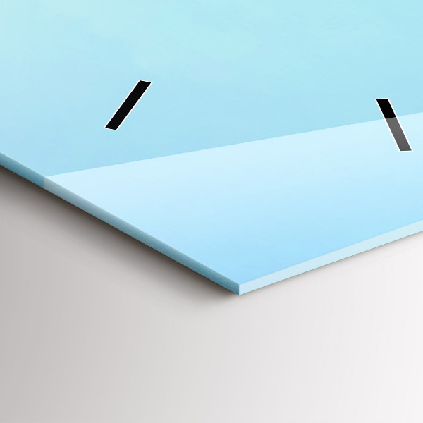 Orologio verticale in vetro Lago con montagne