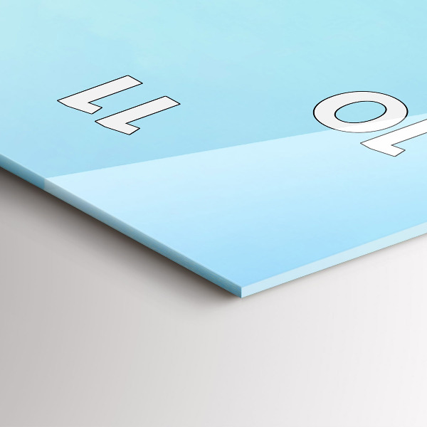 Orologio verticale in vetro Lago con montagne