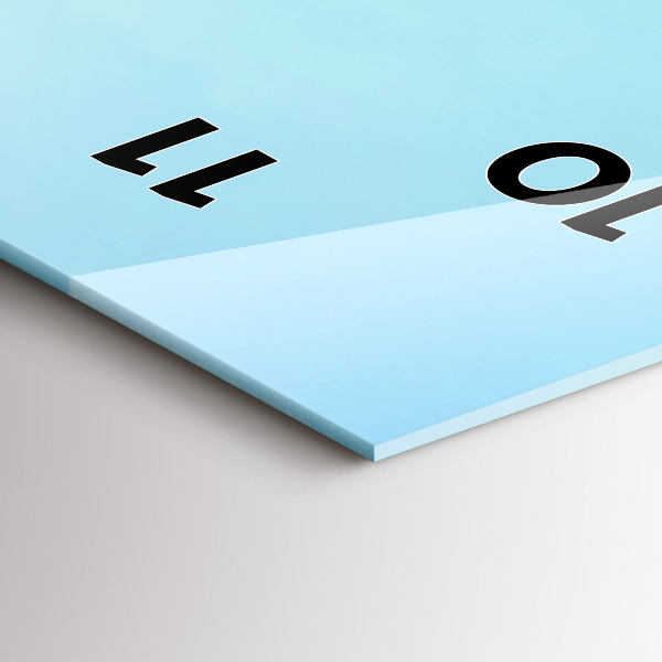 Orologio verticale in vetro Lago con montagne