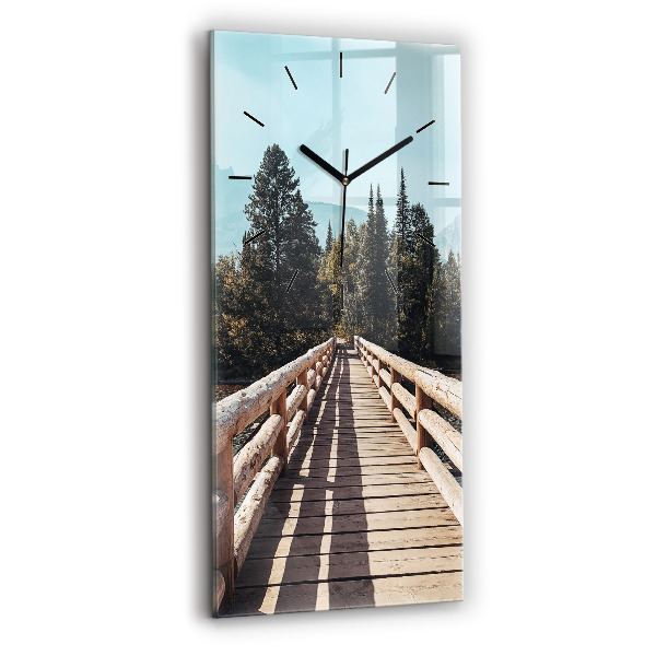 Orologio verticale in vetro Montagne nello Yellowstone