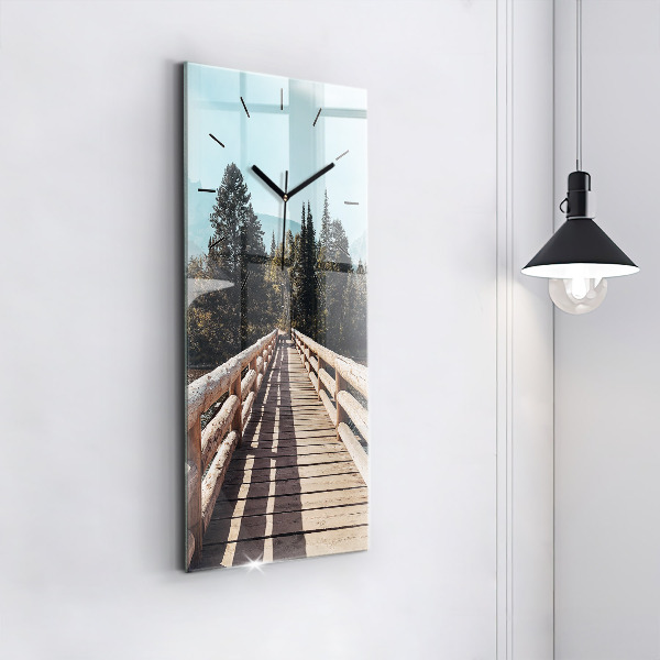 Orologio verticale in vetro Montagne nello Yellowstone