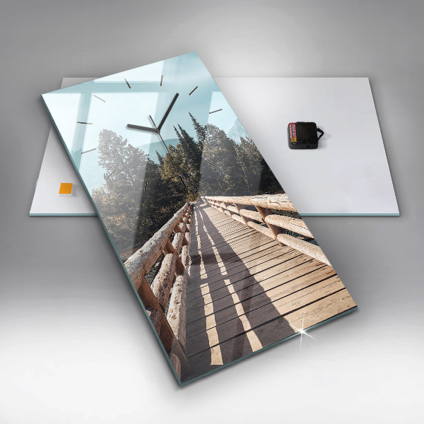 Orologio verticale in vetro Montagne nello Yellowstone