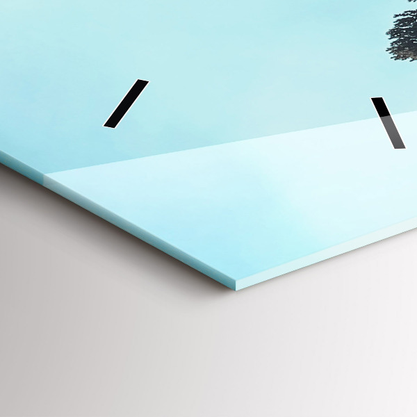 Orologio verticale in vetro Montagne nello Yellowstone