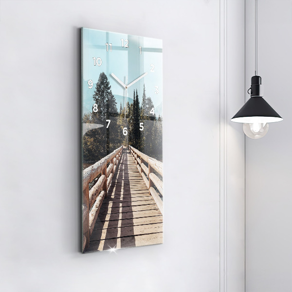 Orologio verticale in vetro Montagne nello Yellowstone