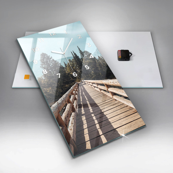 Orologio verticale in vetro Montagne nello Yellowstone