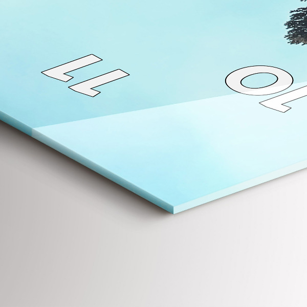 Orologio verticale in vetro Montagne nello Yellowstone