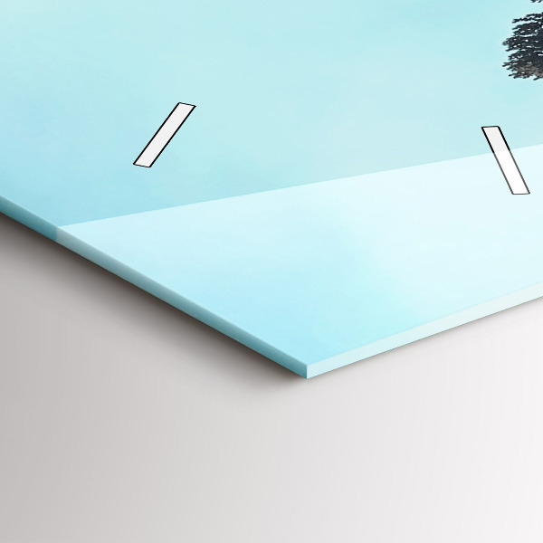 Orologio verticale in vetro Montagne nello Yellowstone