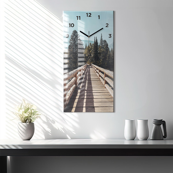 Orologio verticale in vetro Montagne nello Yellowstone