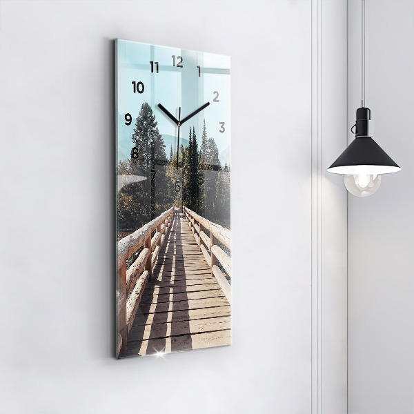 Orologio verticale in vetro Montagne nello Yellowstone