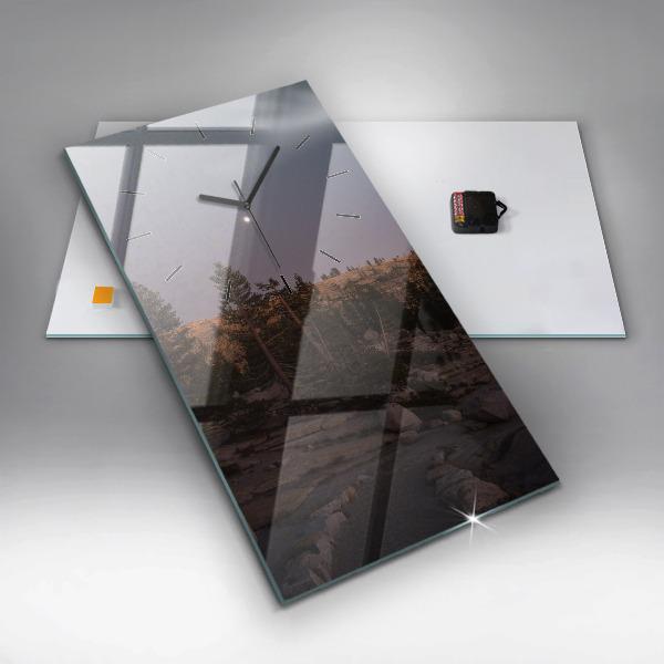 Orologio verticale in vetro Strada rocciosa dello Yosemite