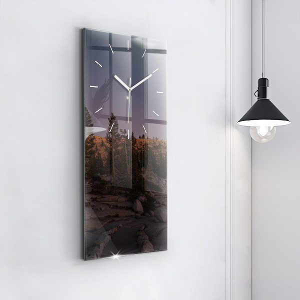 Orologio verticale in vetro Strada rocciosa dello Yosemite