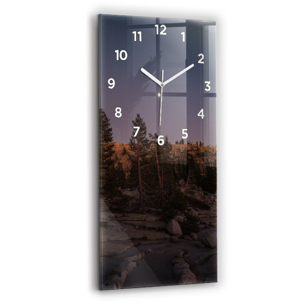 Orologio verticale in vetro Strada rocciosa dello Yosemite
