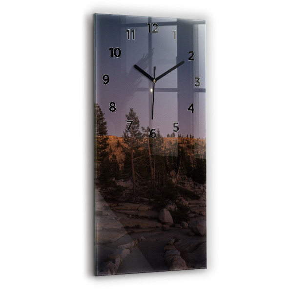 Orologio verticale in vetro Strada rocciosa dello Yosemite