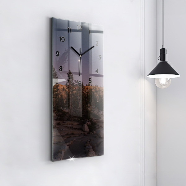 Orologio verticale in vetro Strada rocciosa dello Yosemite