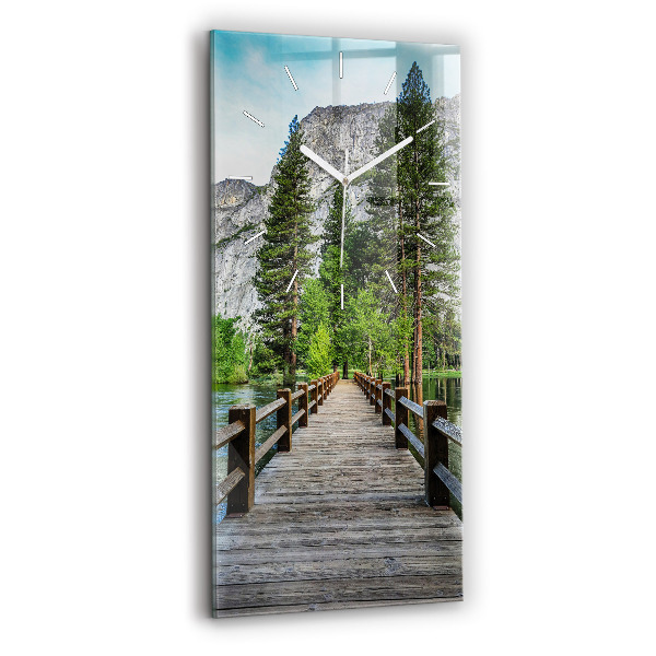 Orologio verticale in vetro Ponte di legno di Yosemite