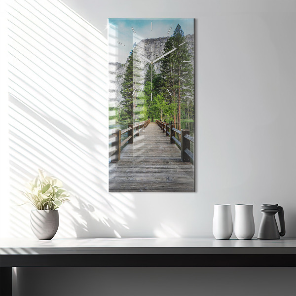 Orologio verticale in vetro Ponte di legno di Yosemite