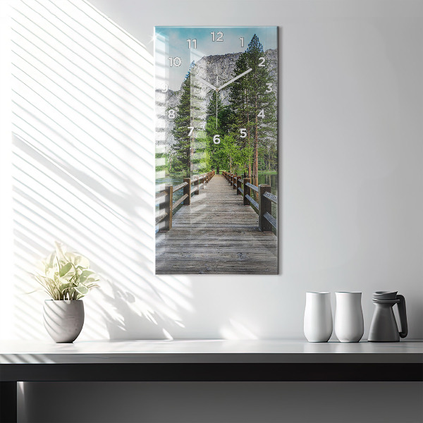 Orologio verticale in vetro Ponte di legno di Yosemite