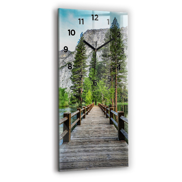 Orologio verticale in vetro Ponte di legno di Yosemite