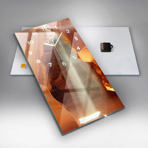 Orologio verticale in vetro Canyon del deserto