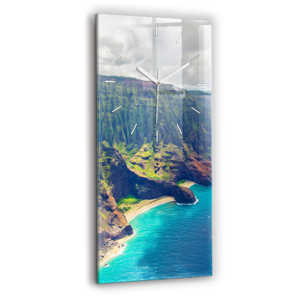 Orologio verticale in vetro Il mare alle Hawaii