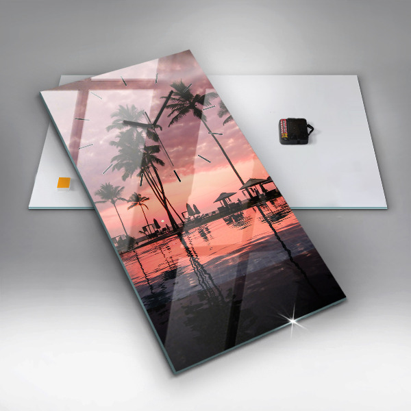 Orologio verticale in vetro Palme alle Hawaii